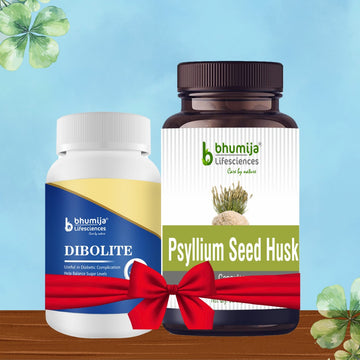 Combo - Bhumija Lifesciences Diabolite (Diabetes Care Capsules) with Psyllium Husk (Isabgol) 60 Capsules